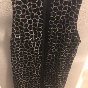 Black & silver sequin dress